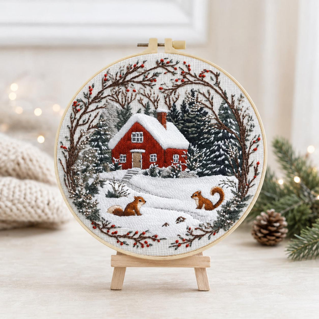 Winter Embroidery Kit for Beginners