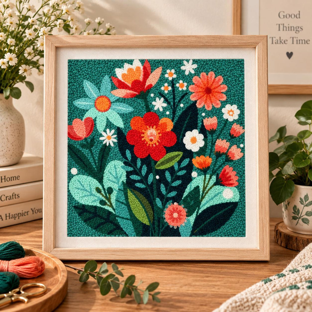Floral Punch Needle Kit