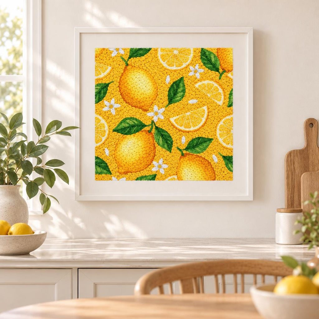 Lemon Punch Needle Kit for Adults