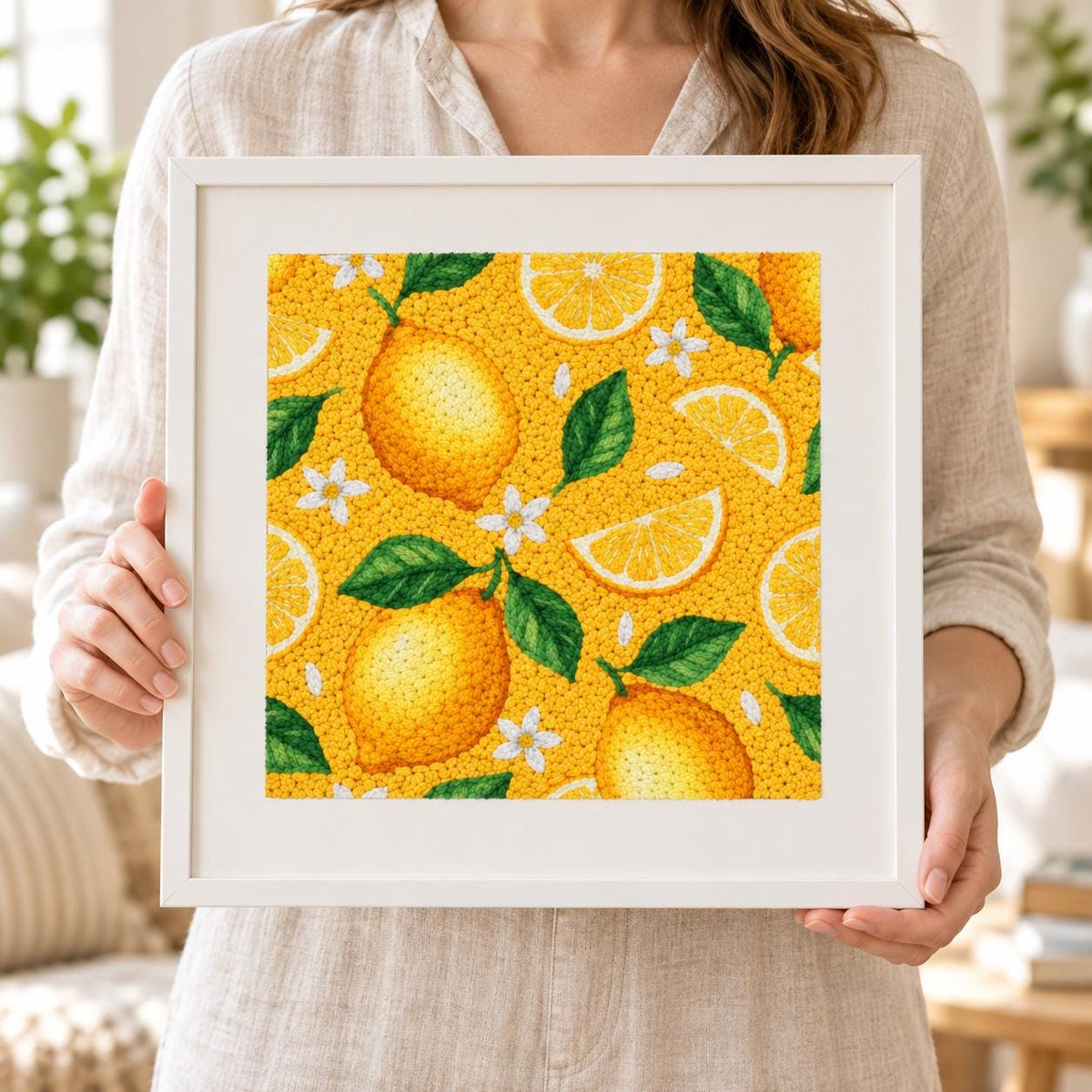 Lemon Punch Needle Kit for Adults