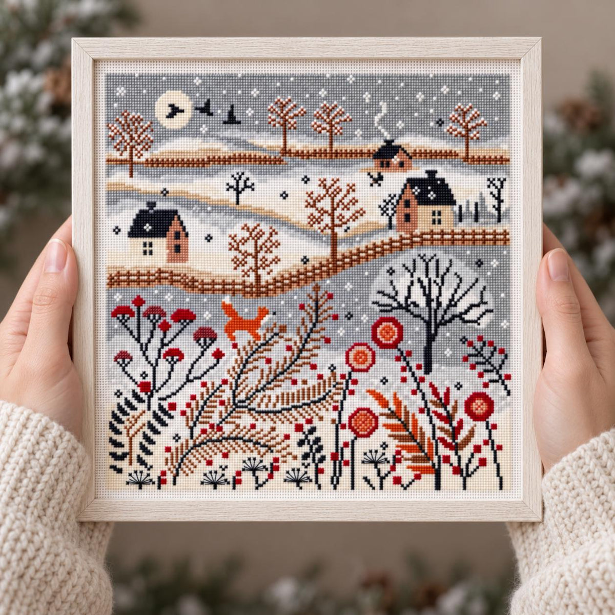 Winter Village Counted Cross Stitch Kit – photo 3
