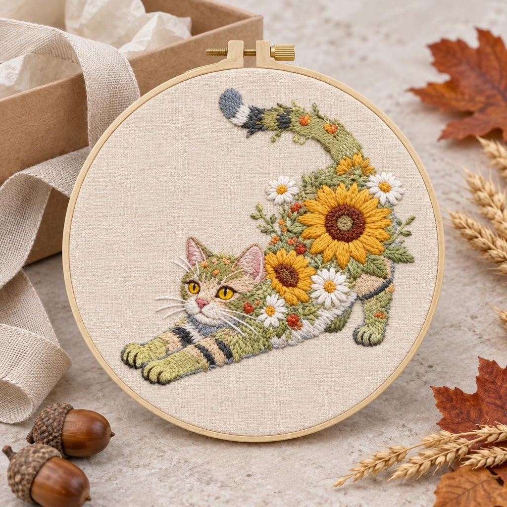 Floral Kitten Embroidery Kit – photo 5