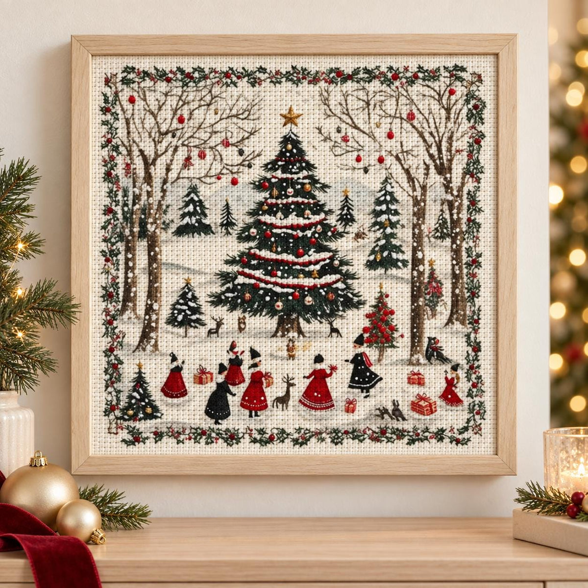 Christmas Tree Stamped Cross Stitch Kit – photo 6