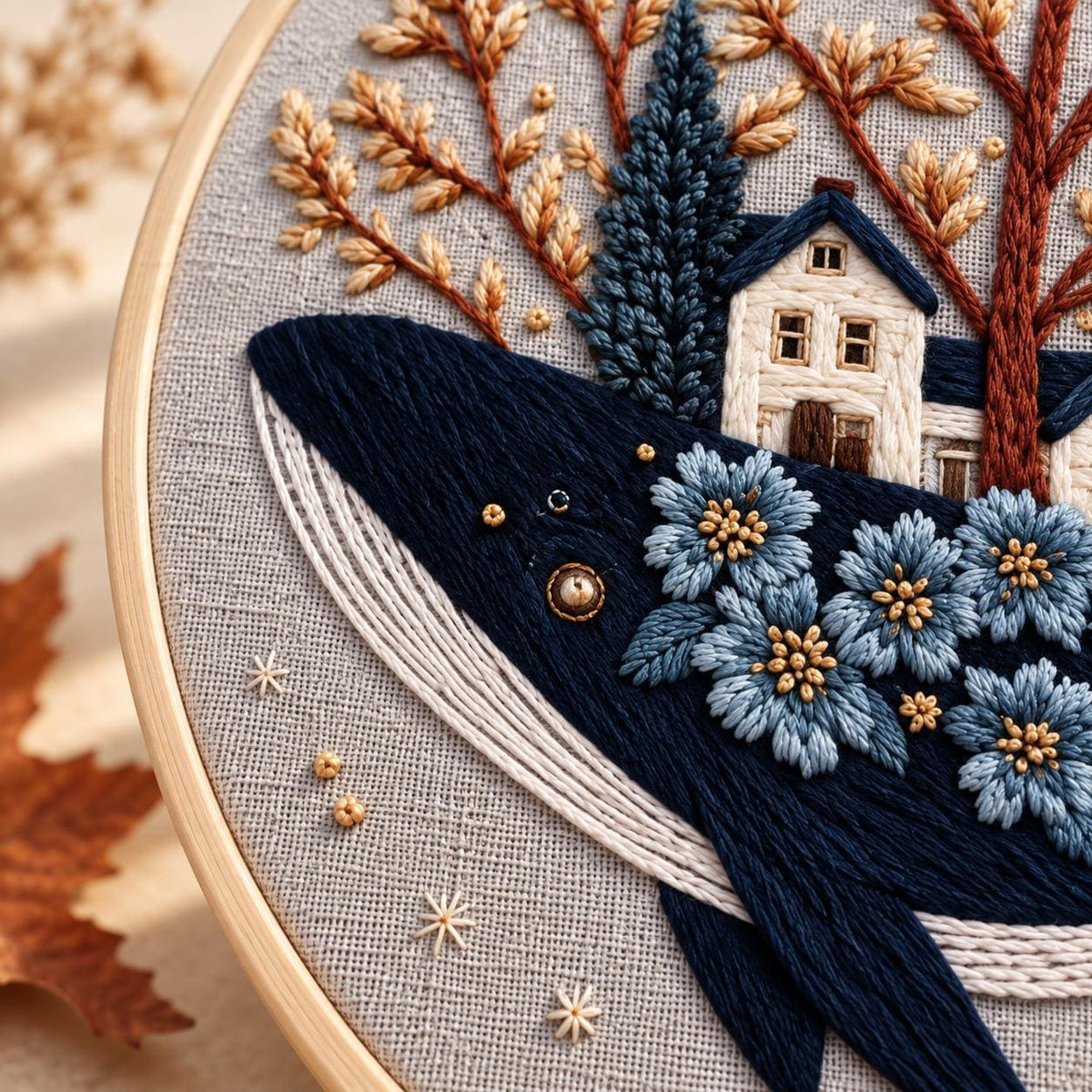 Whale Embroidery Kit for Adults – photo 4