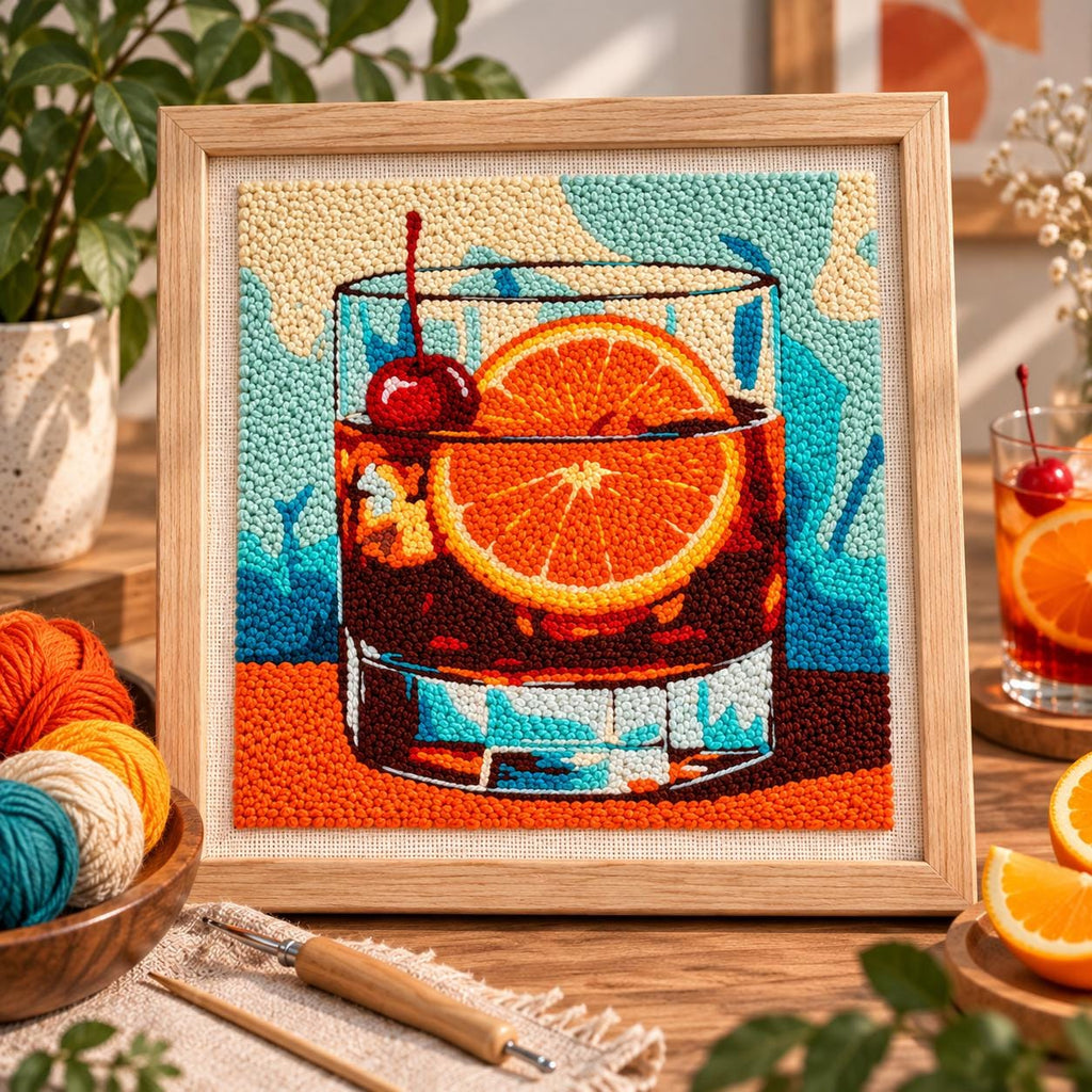 Orange Cocktail Punch Needle Kit