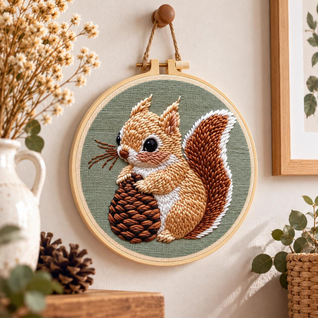 Squirrel Punch Needle Kit