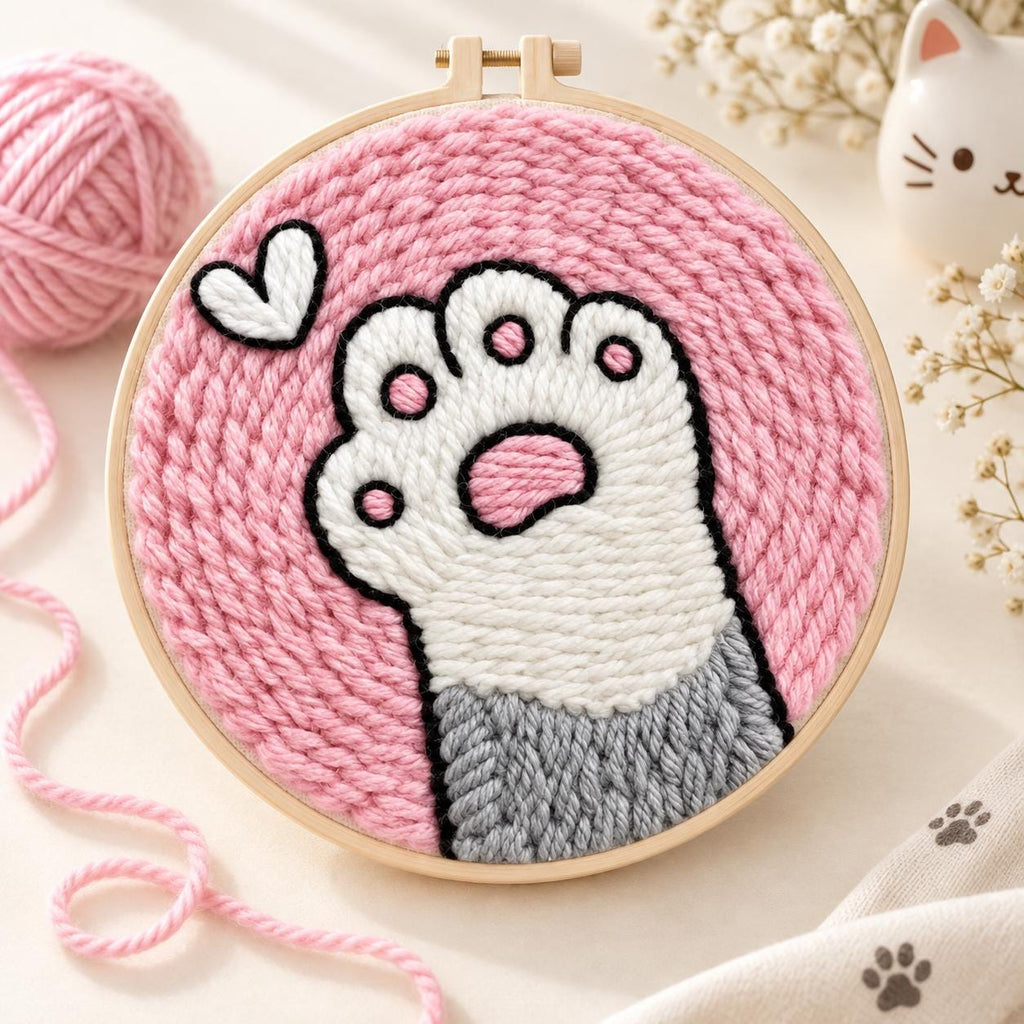 Cat Paw Punch Needle Kit