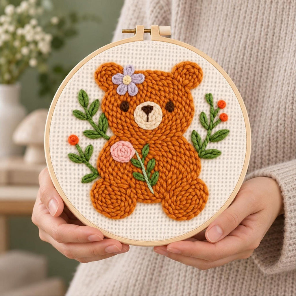 Teddy Bear Punch Needle Kit