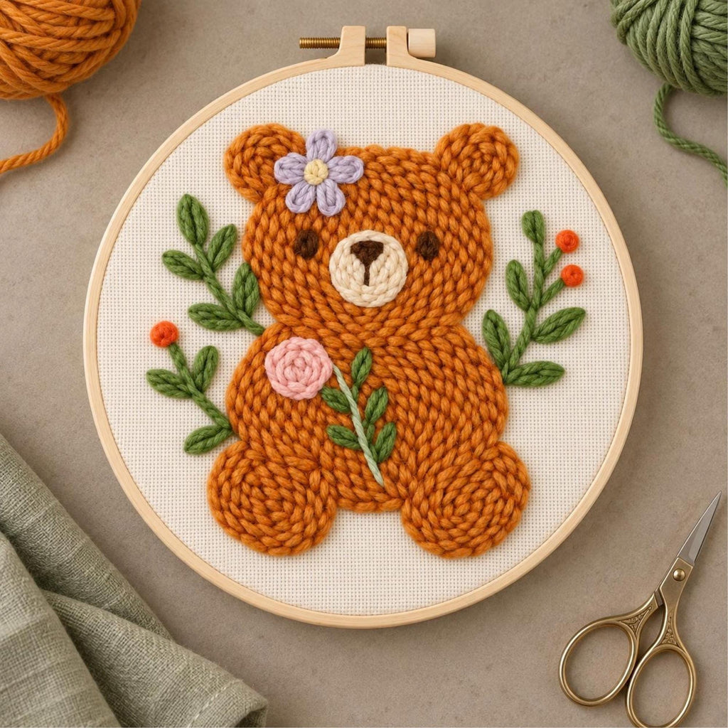 Teddy Bear Punch Needle Kit