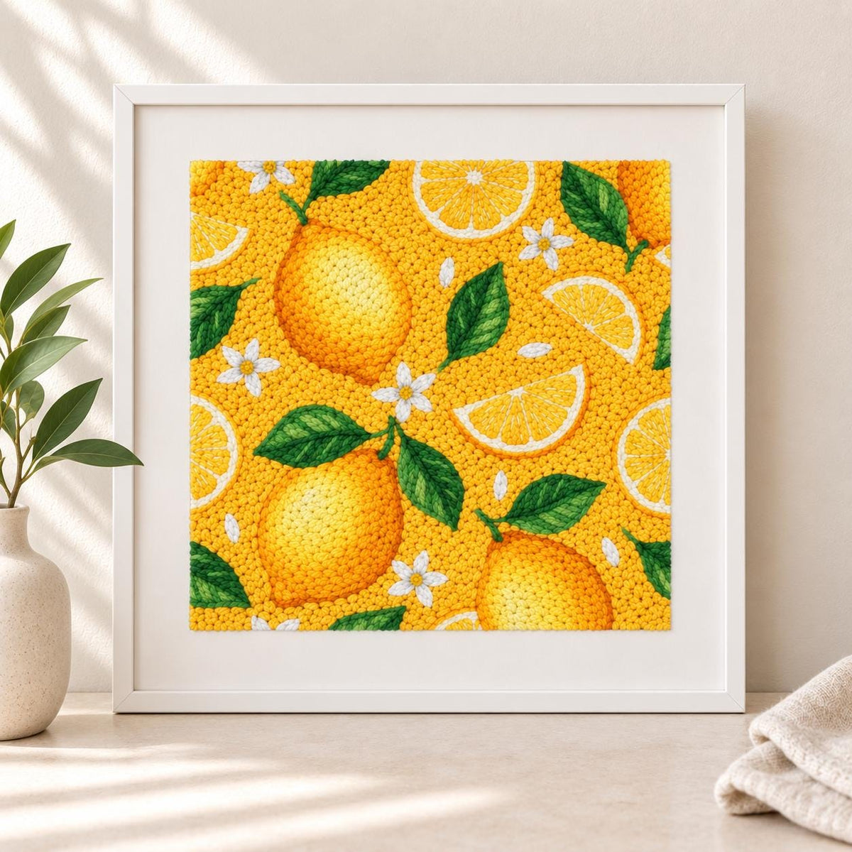 Lemon Punch Needle Kit for Adults
