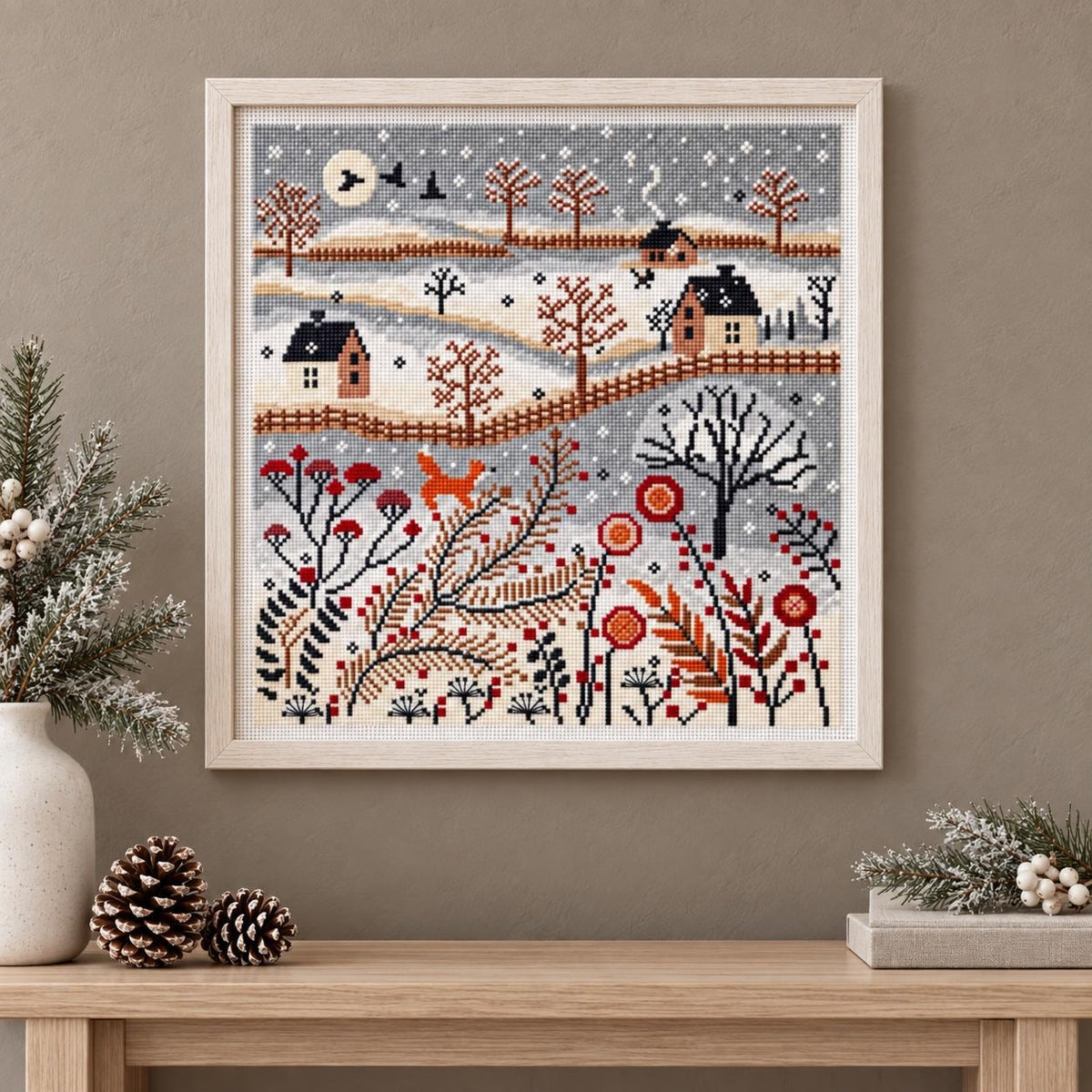 Winter Village Counted Cross Stitch Kit – photo 2