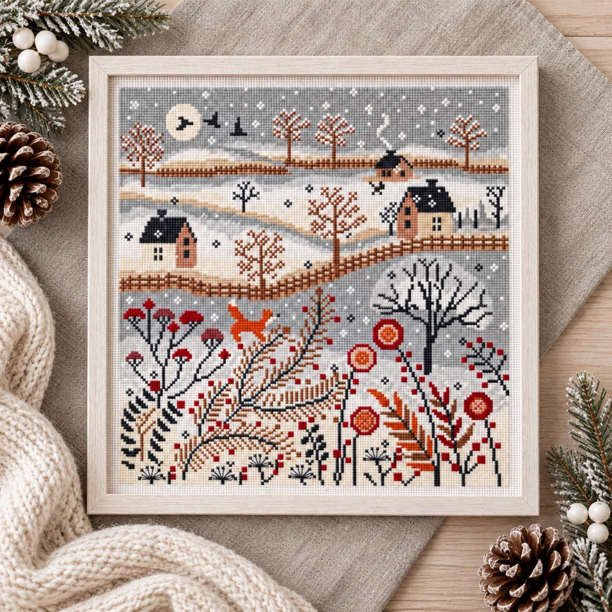 Winter Village Counted Cross Stitch Kit – photo 5