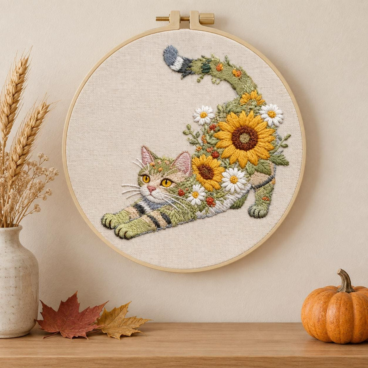 Floral Kitten Embroidery Kit – photo 4