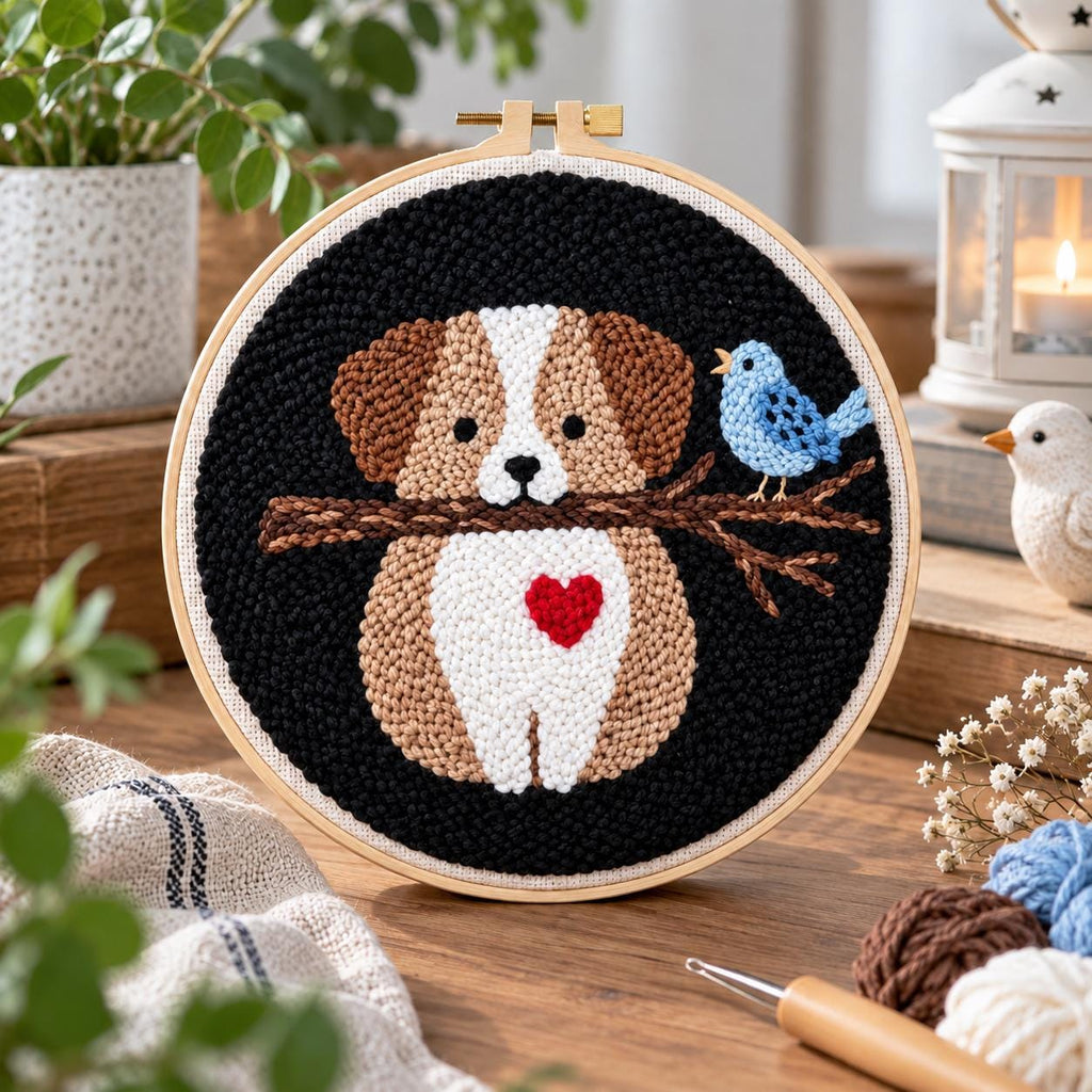 Punch Needle Dog Embroidery Kit