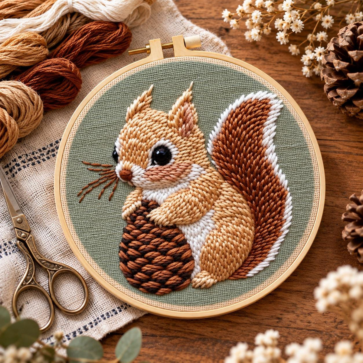 Squirrel Punch Needle Kit