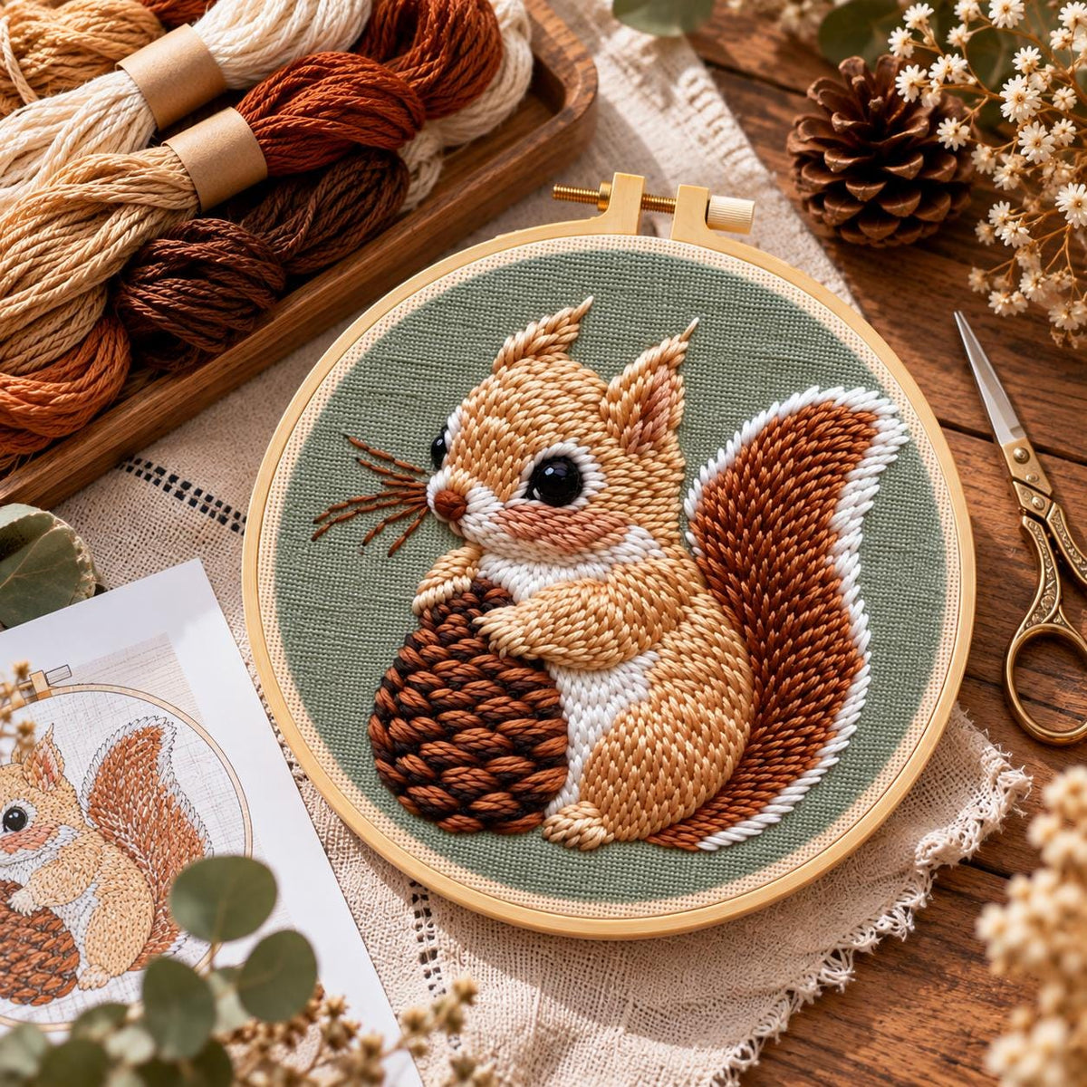 Squirrel Punch Needle Kit