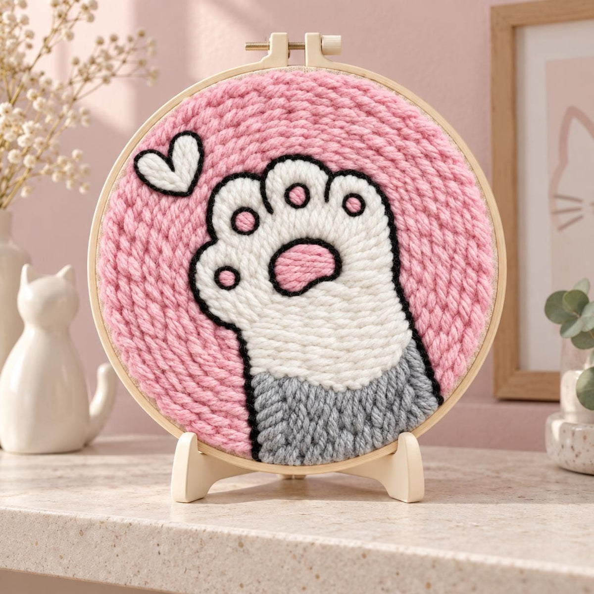 Cat Paw Punch Needle Kit