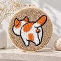 Orange Cat Punch Needle Kit