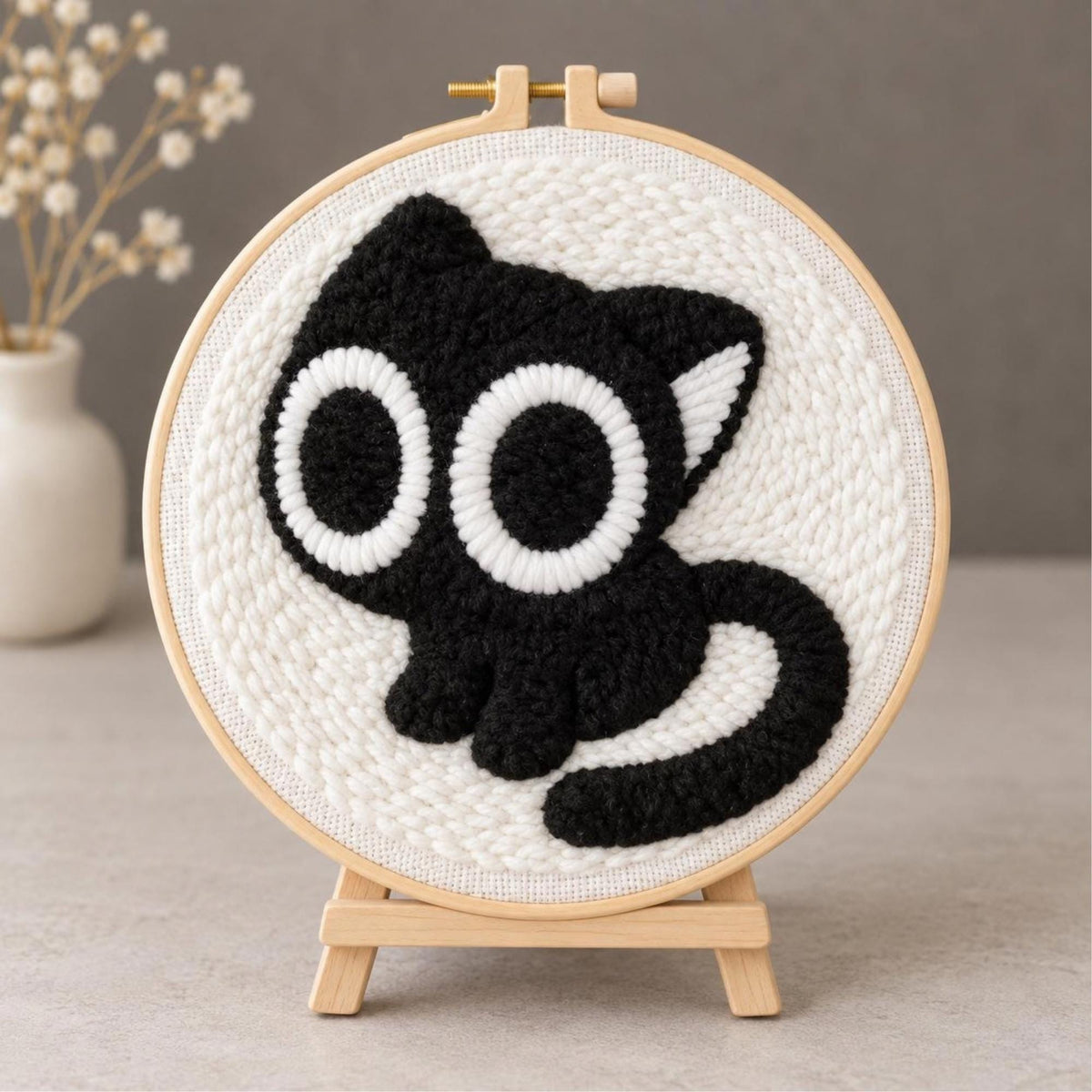 Black Cat Punch Needle Kit