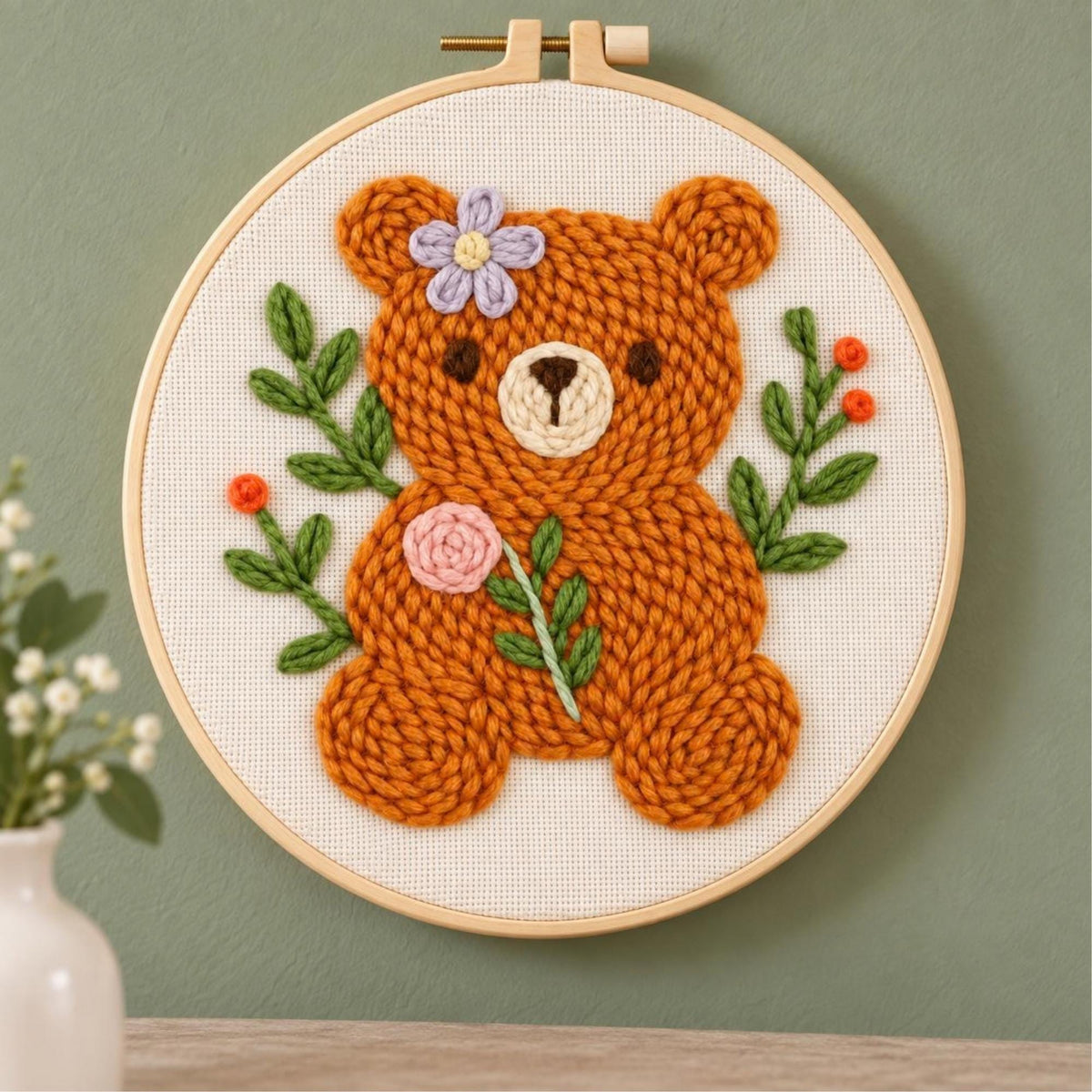 Teddy Bear Punch Needle Kit