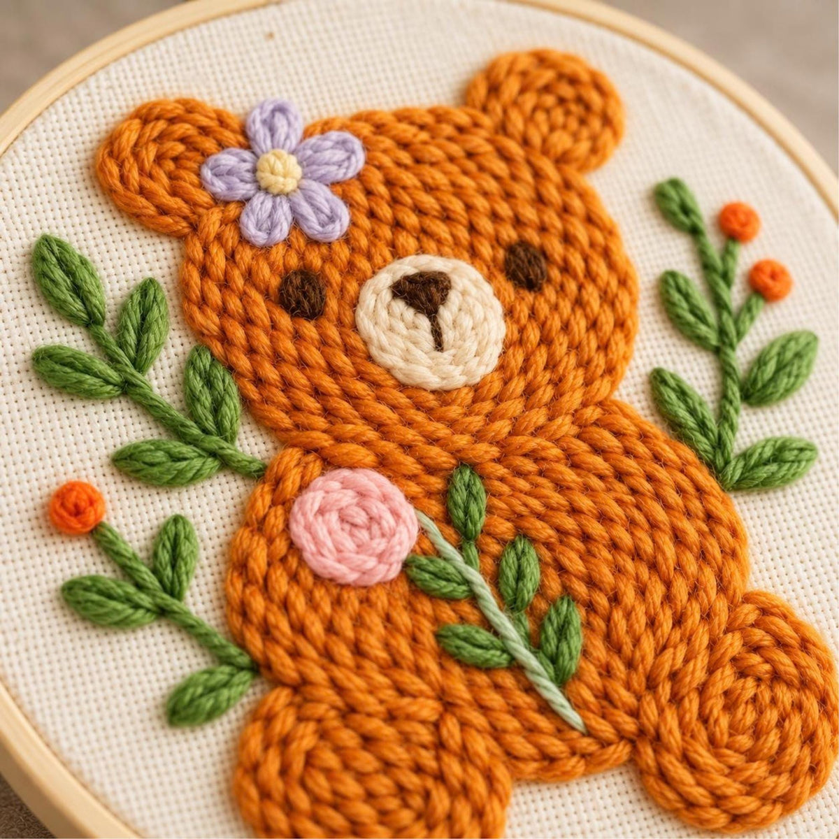 Teddy Bear Punch Needle Kit