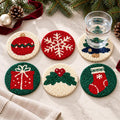 Christmas Punch Needle Coaster Kit