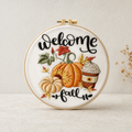 Welcome Fall Pumpkin Embroidery Kit